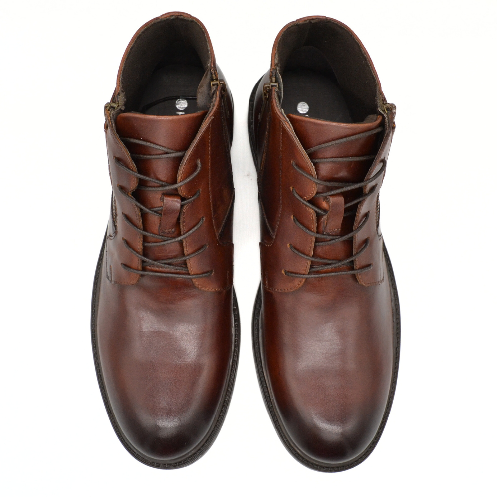 HAWKINS ΑΝΔΡΙΚΟ ΔΕΡΜΑΤΙΝΟ ΜΠΟΤΑΚΙ OMETTO | Greek Fashion