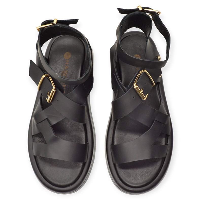 HAWKINS ΓΥΝΑΙΚΕΙΟ ΣΑΝΔΑΛΙ 762010 ΜΑΥΡΟ | Greek Fashion