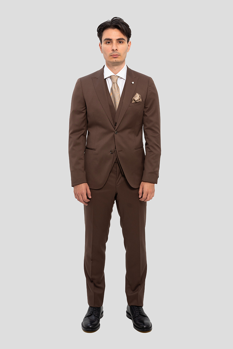Ανδρικό-Deep-Brown-Suit-LUBIAM