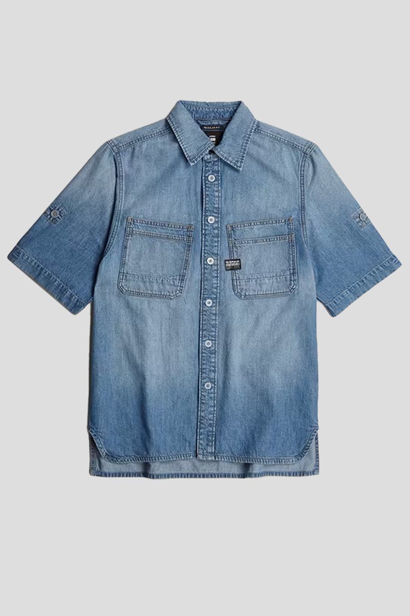 Ανδρικό-Denim-shirt-Slanted-Double-Pocket-G-STAR