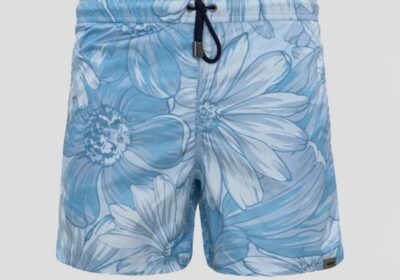 Ανδρικό-Floral-Swimshorts-In-Blue-ASPESI