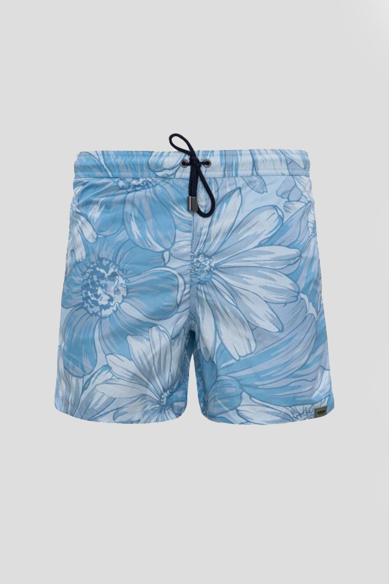 Ανδρικό-Floral-Swimshorts-In-Blue-ASPESI