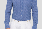 Ανδρικό Patterned Shirt In Blue MIRCAM