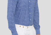 Ανδρικό Patterned Shirt In Blue MIRCAM