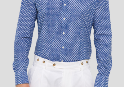 Ανδρικό-Patterned-Shirt-In-Blue-MIRCAM