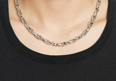 Ανδρικό-Ασημί-Hammered-Chain-Necklace-EMANUELE-BICOCCHI