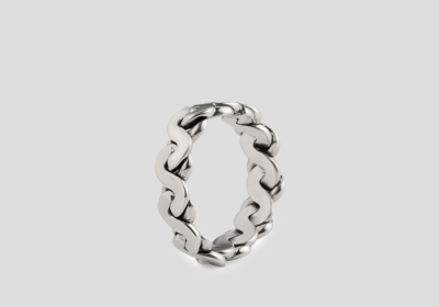 Ανδρικό-Ασημί-Infinity-Loop-S-Link-Ring-EMANUELE-BICOCCHI