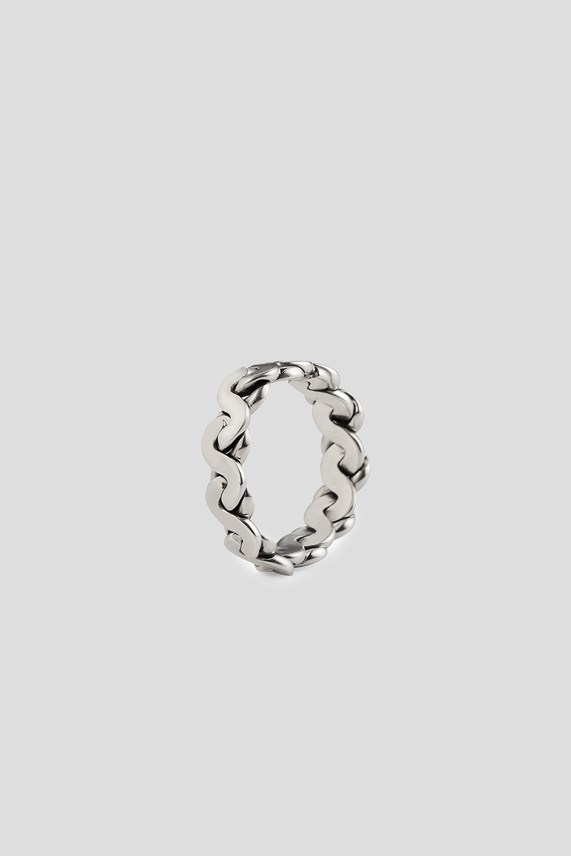 Ανδρικό-Ασημί-Infinity-Loop-S-Link-Ring-EMANUELE-BICOCCHI