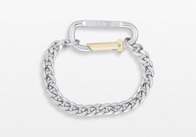 Ανδρικό-Ασημί-Mini-Carabiner-Chain-Bracelet-ARIES