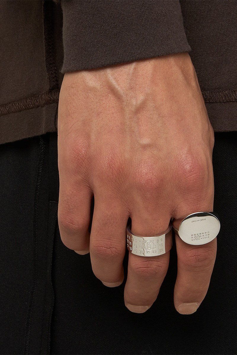 Ανδρικό Ασημί Numeric Ring MM6 MM6 MAISON MARGIELA