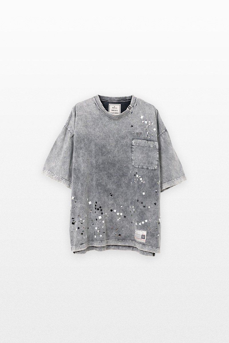 Ανδρικό-Γκρι-Bleached-T-shirt-MAISON-MIHARA-YASUHIRO