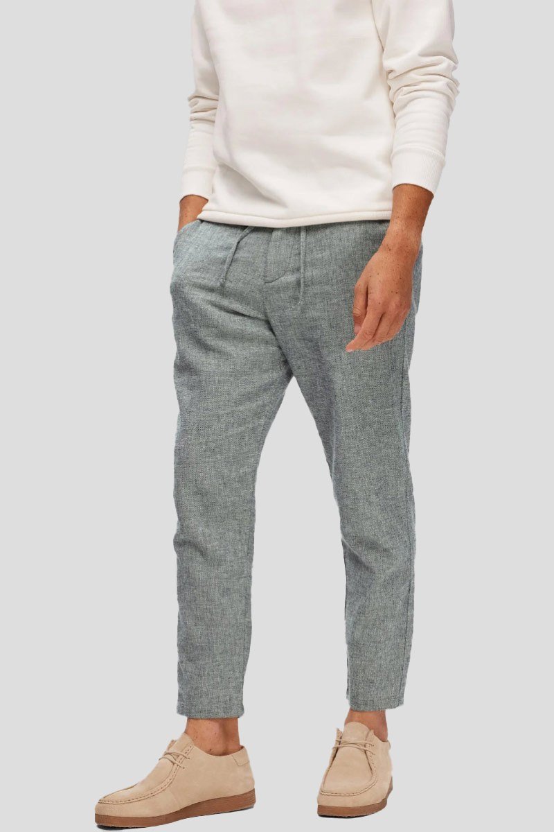 Ανδρικό Γκρι Blend Tapered Trousers SELECTED HOMME
