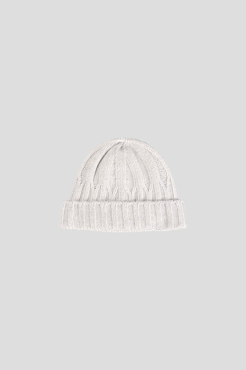 Ανδρικό Γκρι Cashmere Ribbed Beanie GRAN SASSO