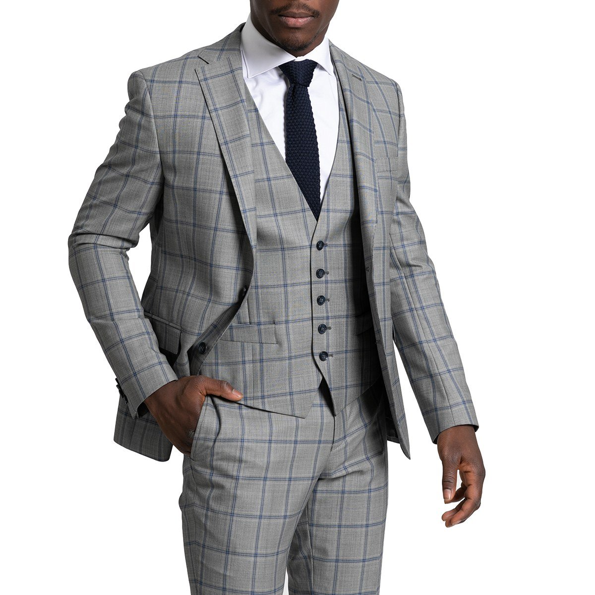 Ανδρικό Γκρι Check Wool Blend SARTORIA MONK