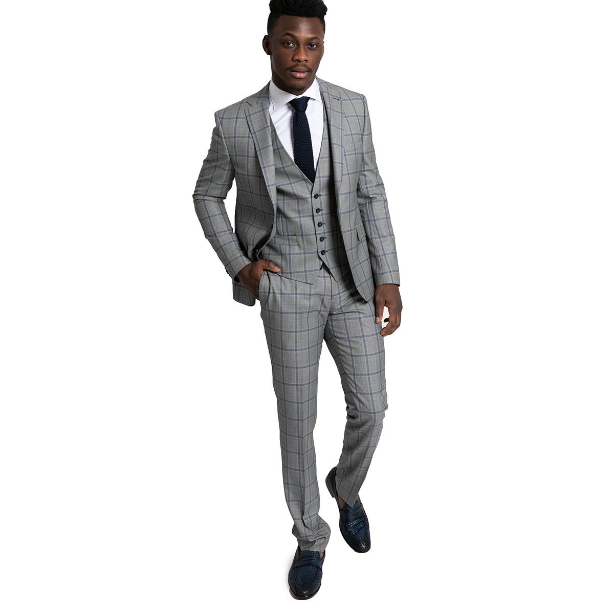 Ανδρικό-Γκρι-Check-Wool-Blend-Three-Piece-SuitGrey-SARTORIA-MONK