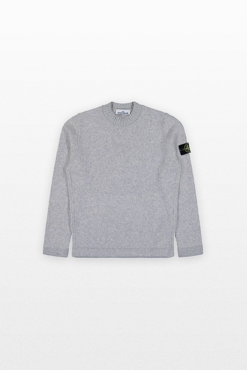 Ανδρικό-Γκρι-Fancy-Yarn-Crewneck-Jumper-STONE-ISLAND