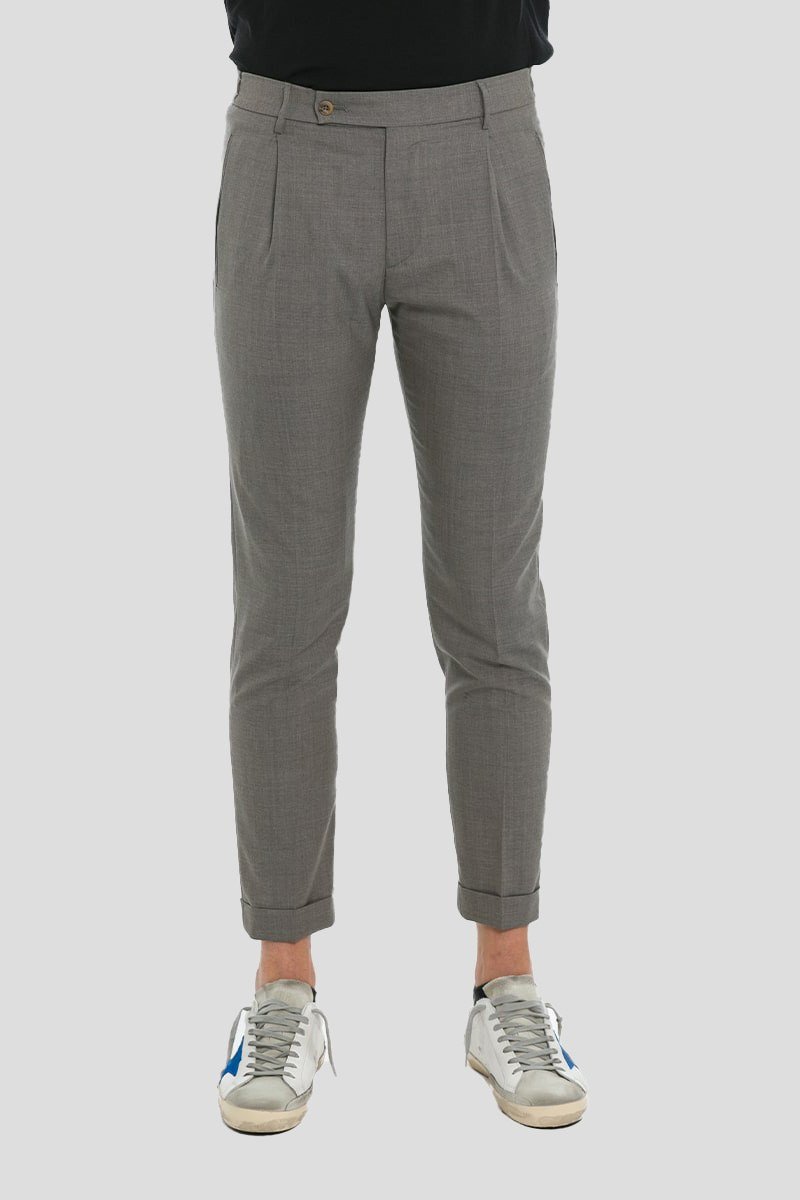 Ανδρικό-Γκρι-Grey-Cotton-Trousers-BERWICH