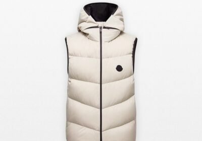 Ανδρικό-Γκρι-Guersac-Diagonal-Quilted-Hooded-Down-Gilet-MONCLER