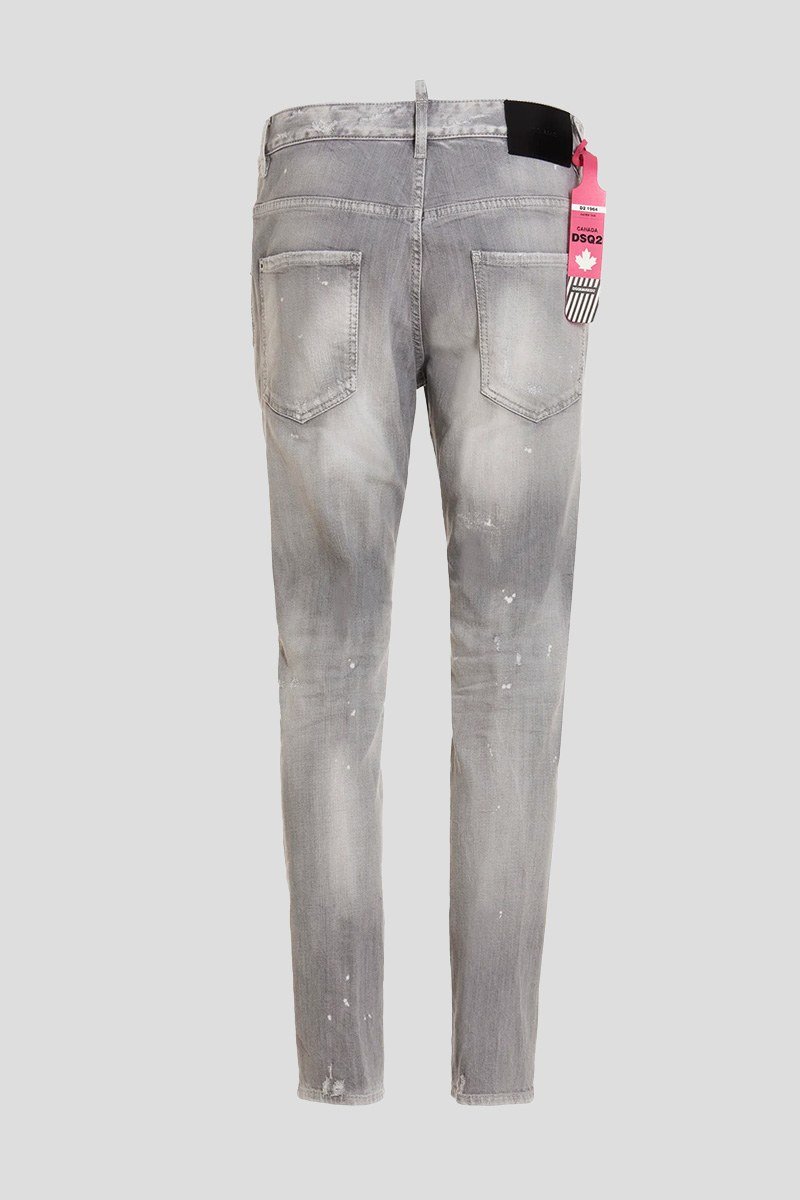 Ανδρικό Γκρι Logo Patch Distressed DSQUARED