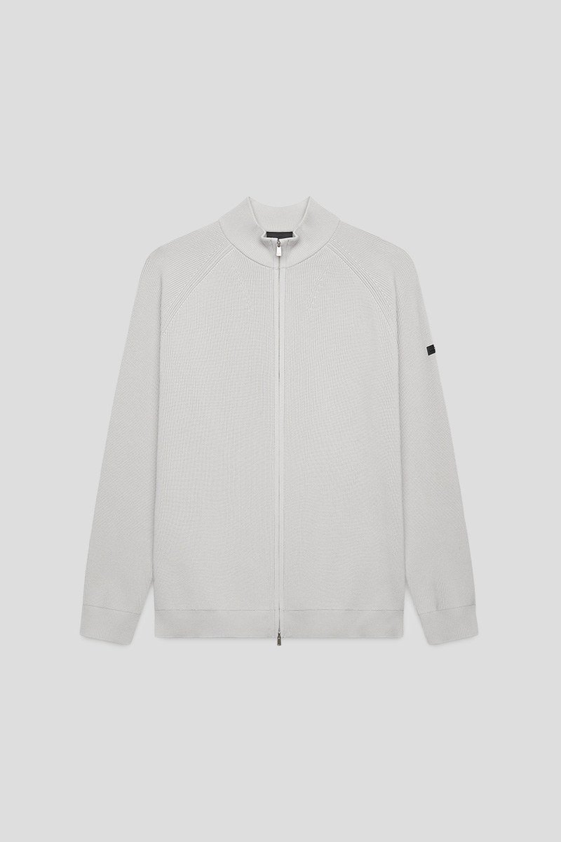 Ανδρικό-Γκρι-Mens-Knitted-Sweater-with-Double-Zip-UNITY
