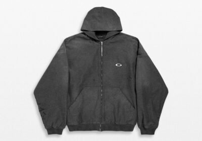 Ανδρικό-Γκρι-Mens-Trompe-Loeil-Hoodie-in-Anthracite-BALENCIAGA