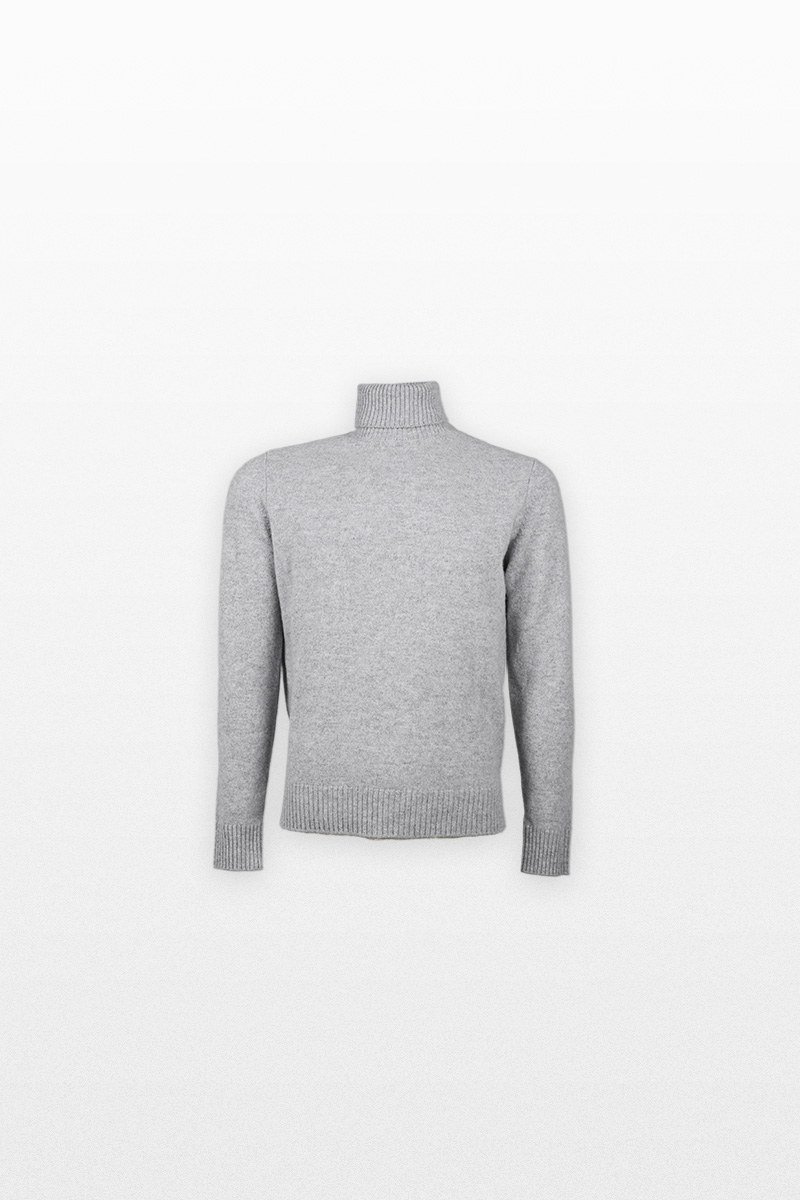 Ανδρικό-Γκρι-Neck-Sweater-39MASQ