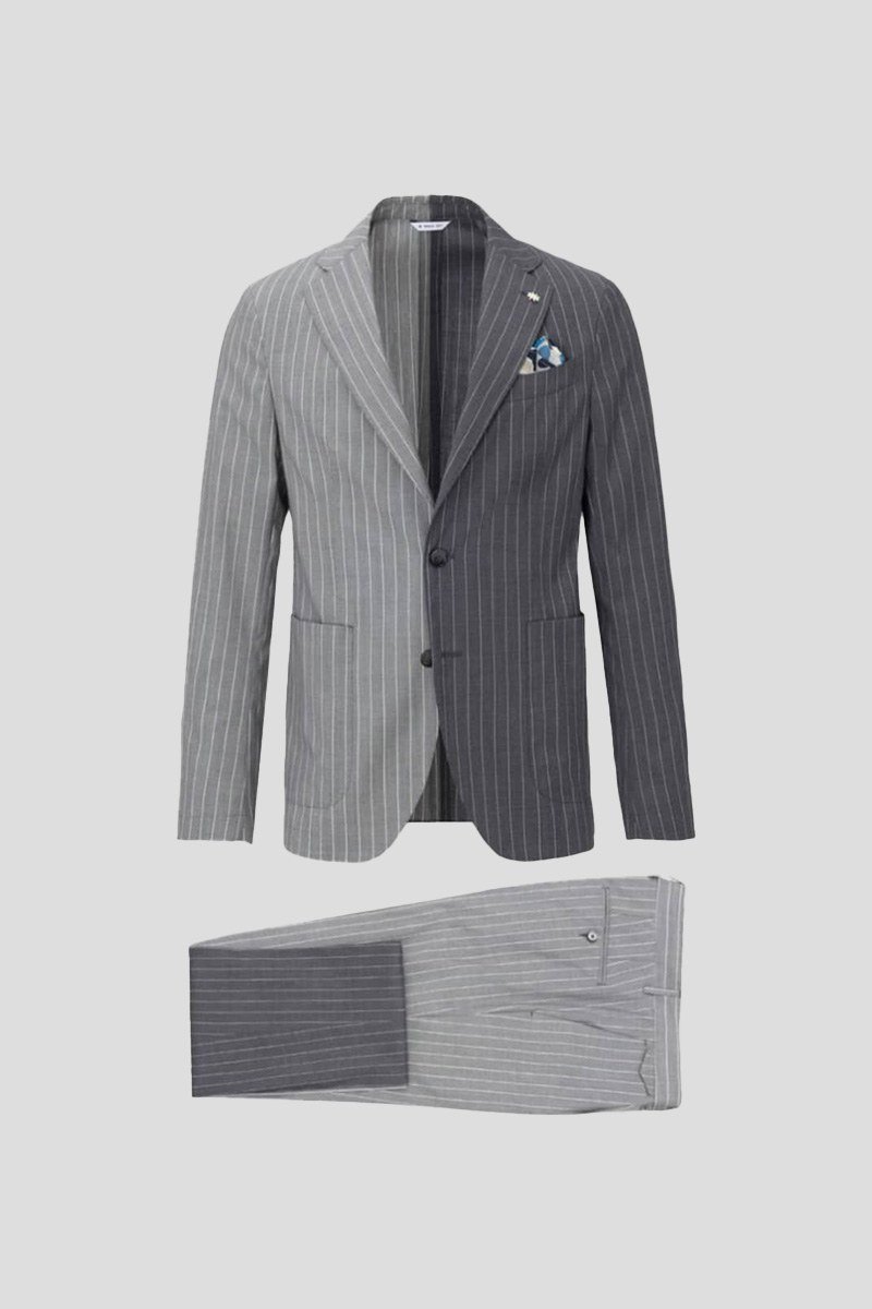 Ανδρικό-Γκρι-Patchwork-Pinstripe-Suit-MANUEL-RITZ