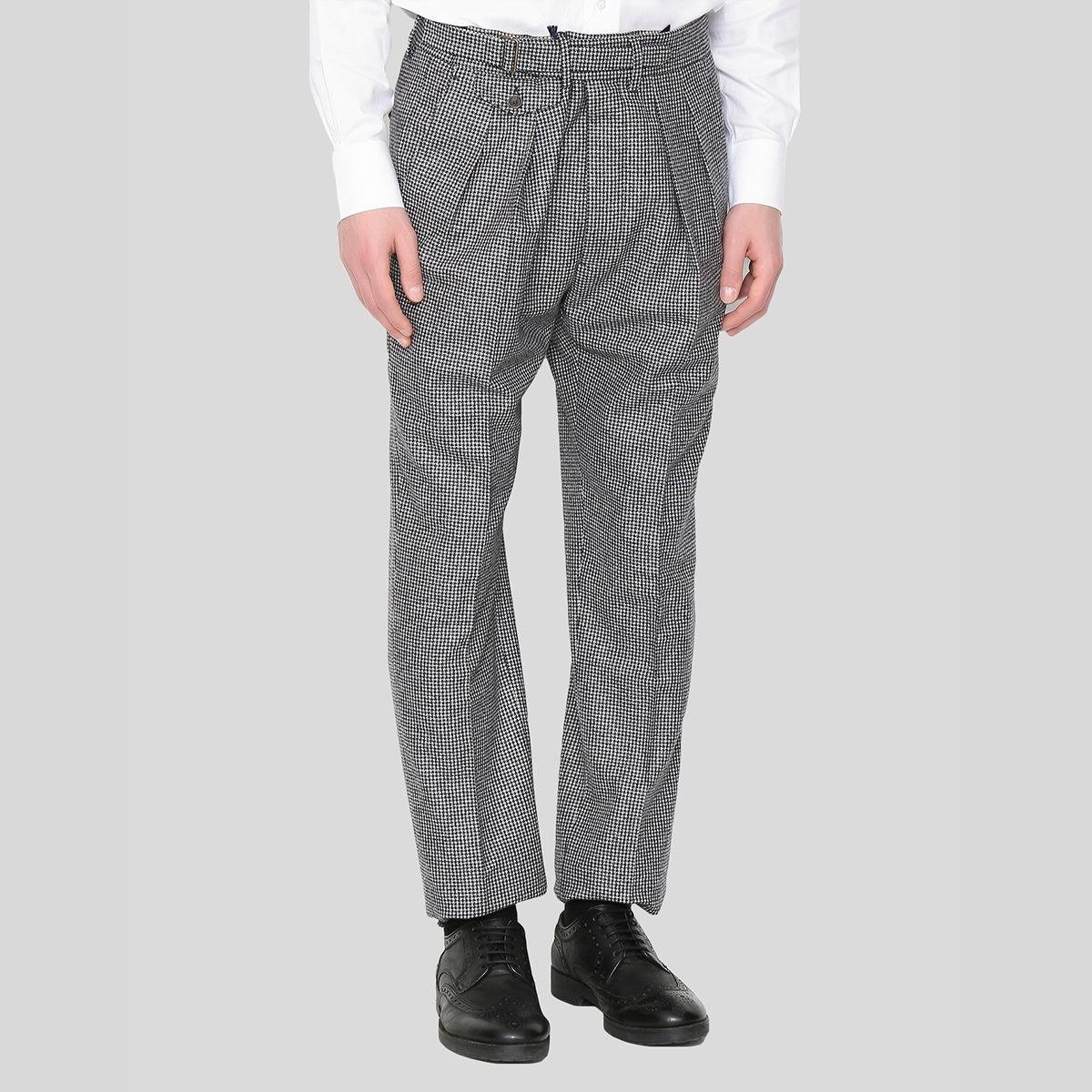 Ανδρικό-Γκρι-Patterned-Straight-Trousers-In-Grey-LARDINI