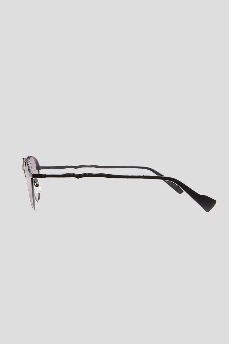 Ανδρικό Γκρι Round Frame Sunglasses KUBORAUM