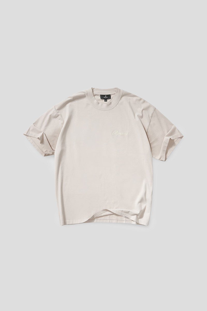 Ανδρικό-Γκρι-Script-Logo-T-Shirt-REPRESENT