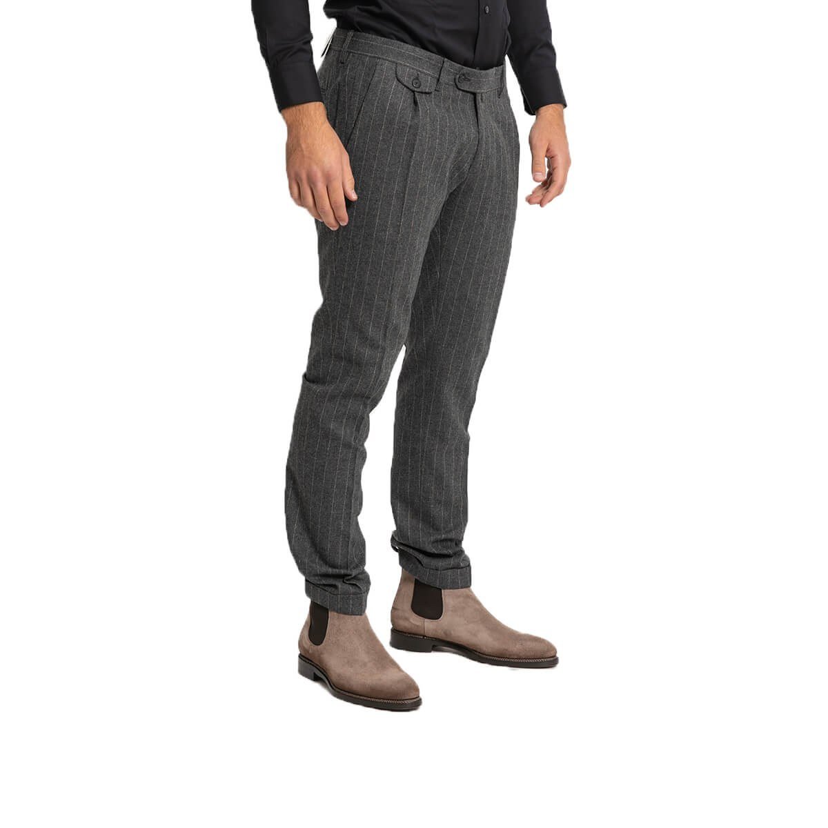 Ανδρικό Γκρι Striped Trousers/Grey FOUR FOUR TEN