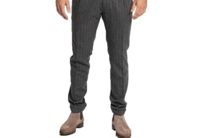 Ανδρικό-Γκρι-Striped-TrousersGrey-FOUR-TEN