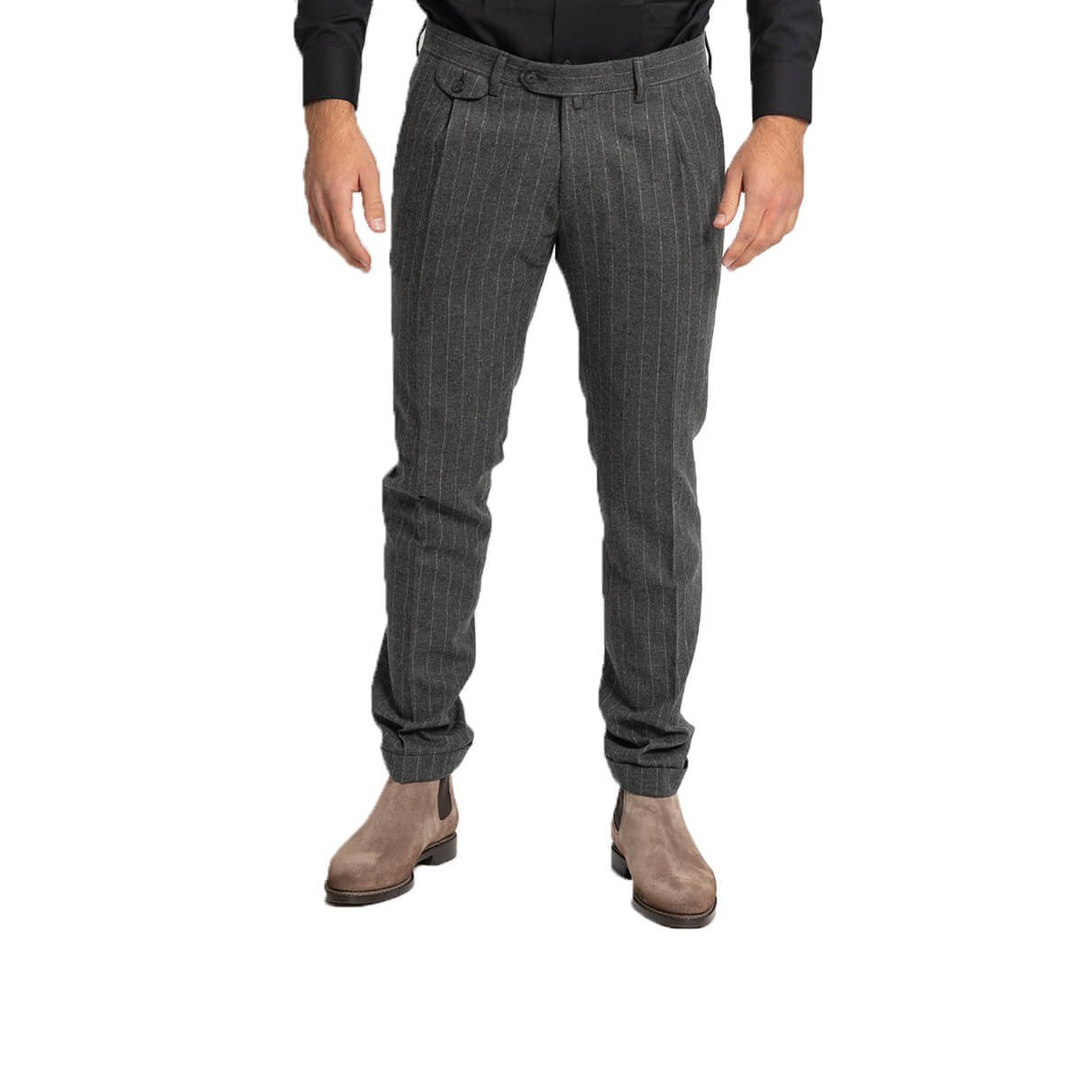 Ανδρικό-Γκρι-Striped-TrousersGrey-FOUR-TEN