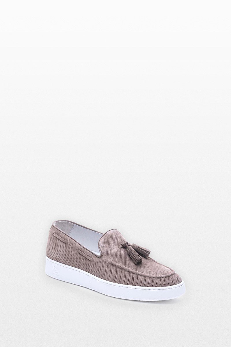 Ανδρικό Γκρι Suede Knitted Moccasins/Grey PHILIPPE LANG