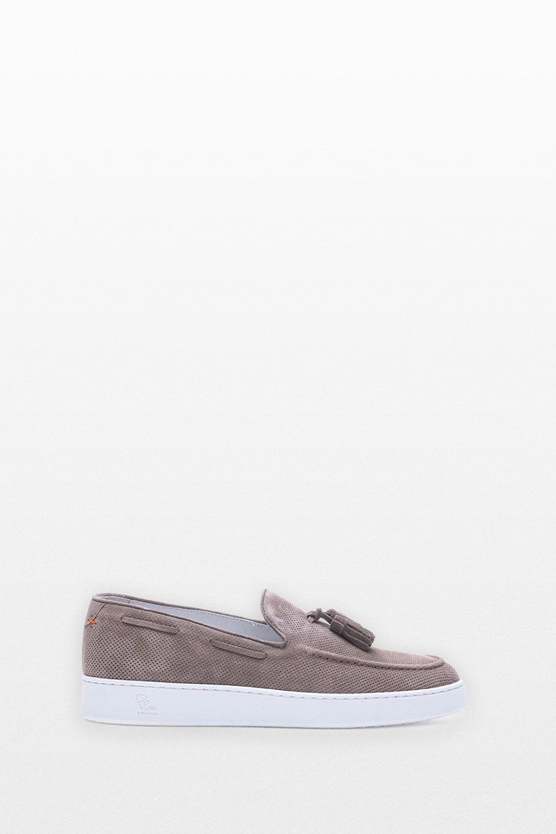 Ανδρικό Γκρι Suede Knitted Moccasins/Grey PHILIPPE LANG