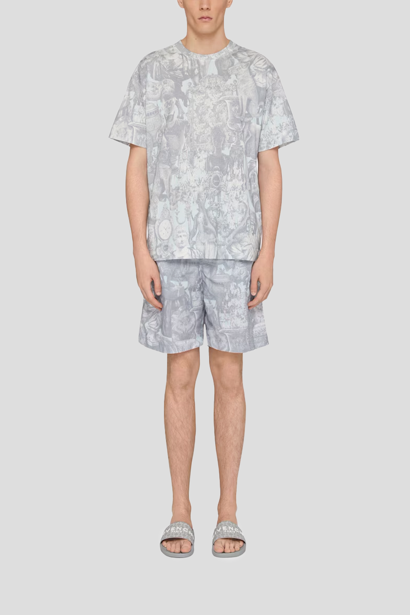 Ανδρικό-Γκρι-T-shirt-In-Cotton-With-Hubert-Objects-Print-GIVENCHY