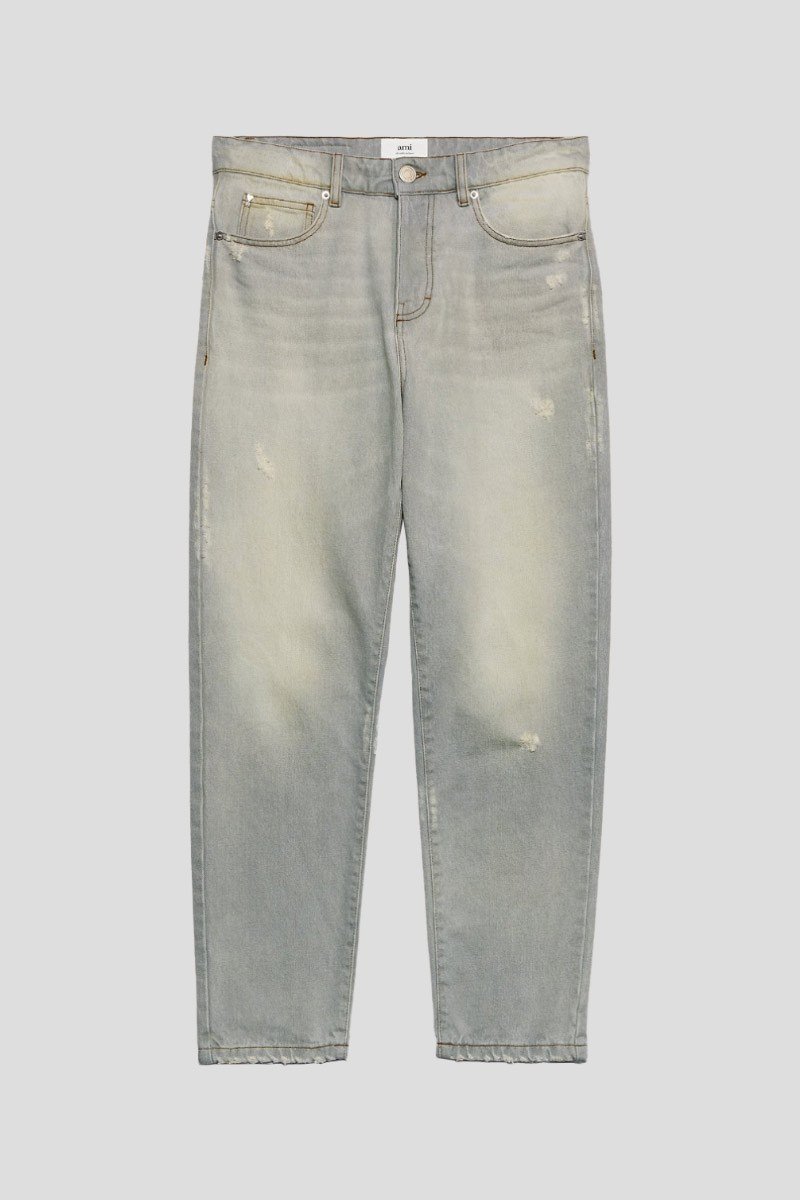 Ανδρικό-Γκρι-Tapered-Fit-Jeans-AMI-PARIS