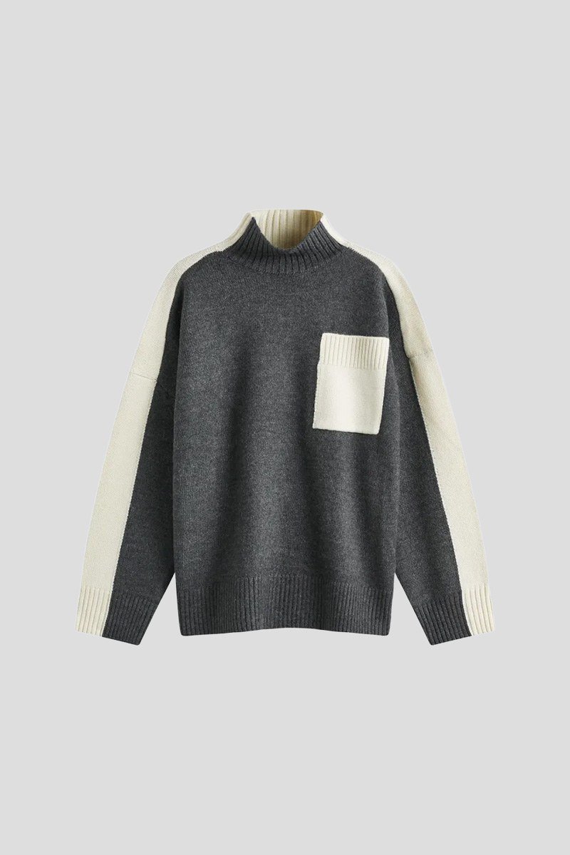 Ανδρικό-Γκρι-Two-Tone-Patch-Pocket-Jumper-JWANDERSON