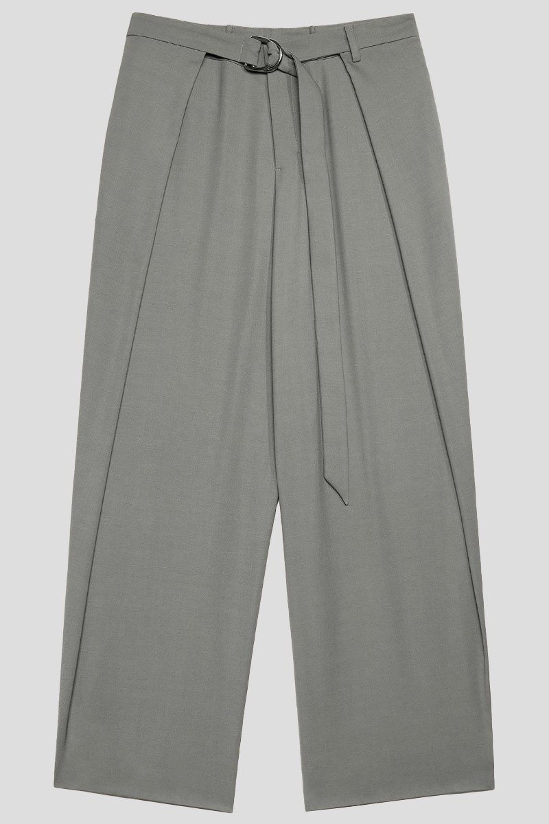 Ανδρικό-Γκρι-Wide-Fit-Trousers-With-Front-Panels-AMI-PARIS