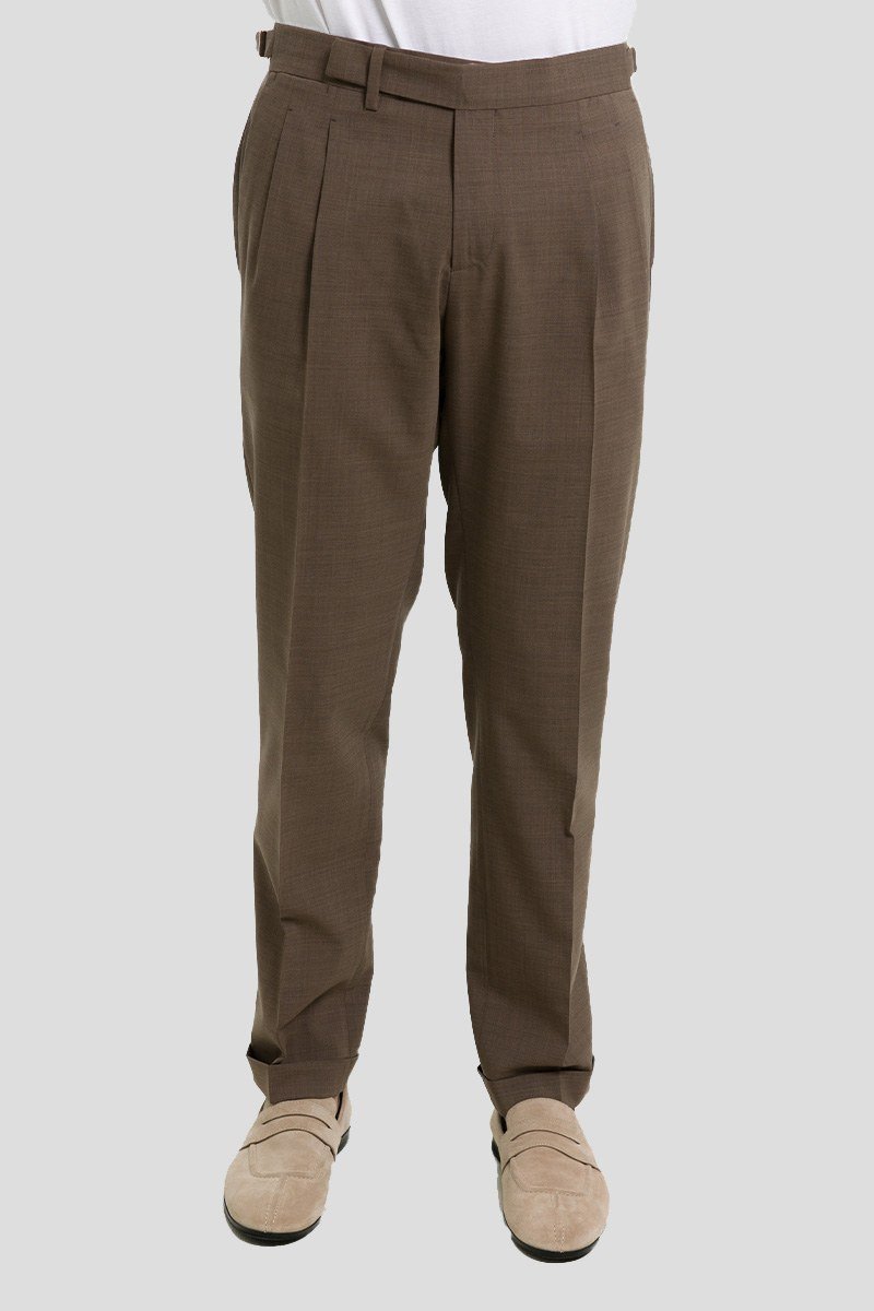 Ανδρικό-Καφέ-Brown-Earth-Fitted-Trousers-BRIGLIA
