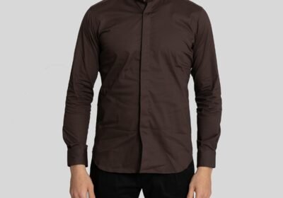 Ανδρικό-Καφέ-Brown-Rubino-Inglese-Shirt-Mircam-MIRCAM