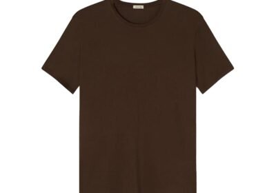 Ανδρικό-Καφέ-Chocolat-Cotton-T-Shirt-AMERICAN-VINTAGE
