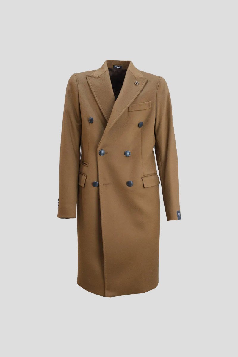Ανδρικό Καφέ Double Breasted Coat BRERAS