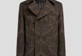 Ανδρικό Καφέ Double Breasted Peacoat ETRO