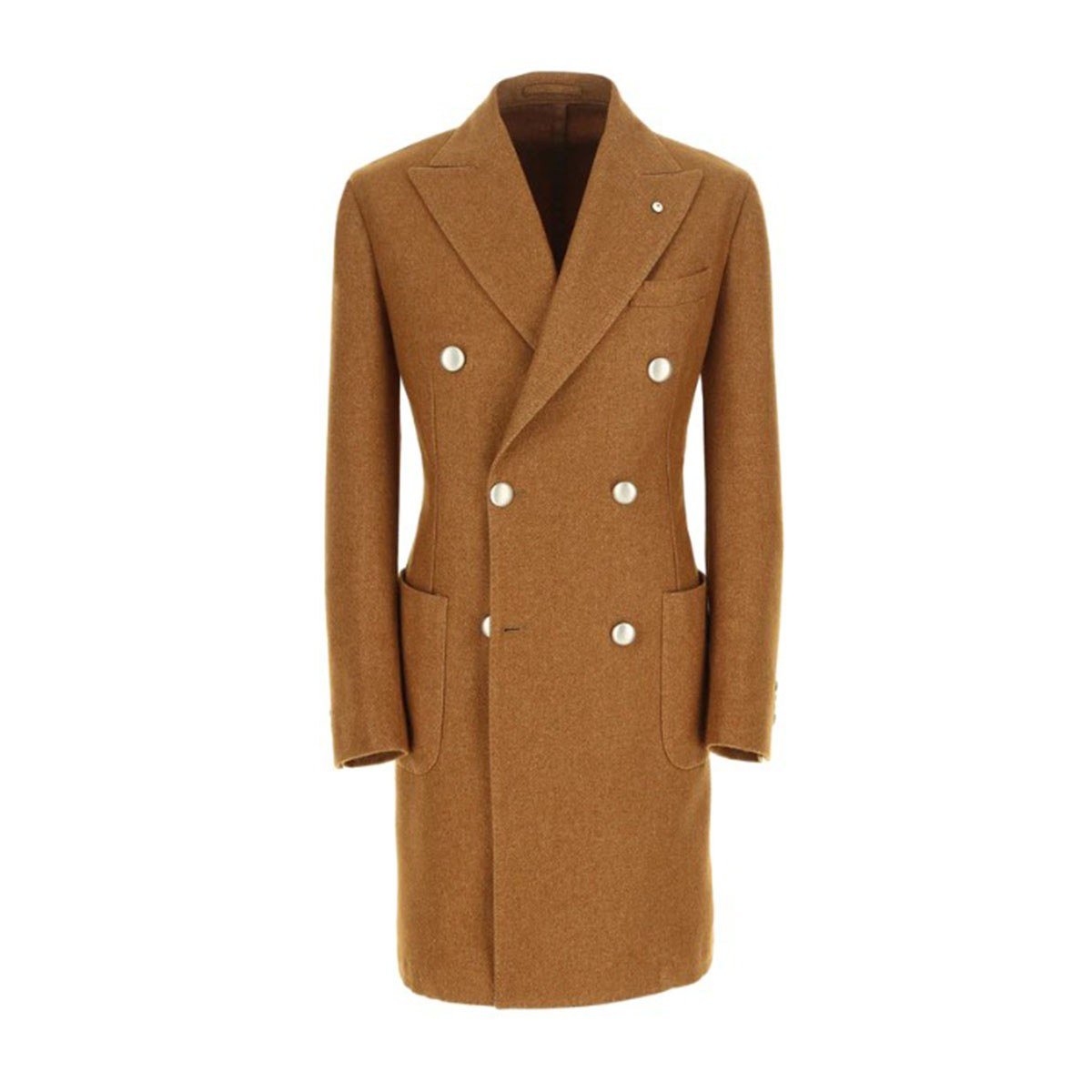 Ανδρικό-Καφέ-Double-Breasted-Tobacco-Coat-LUBIAM