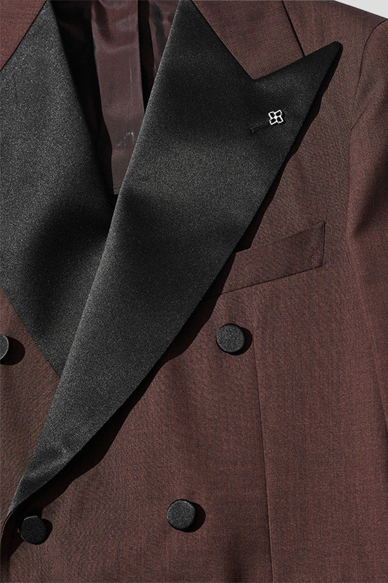 Ανδρικό Καφέ Double Breasted Tuxedo TAGLIATORE