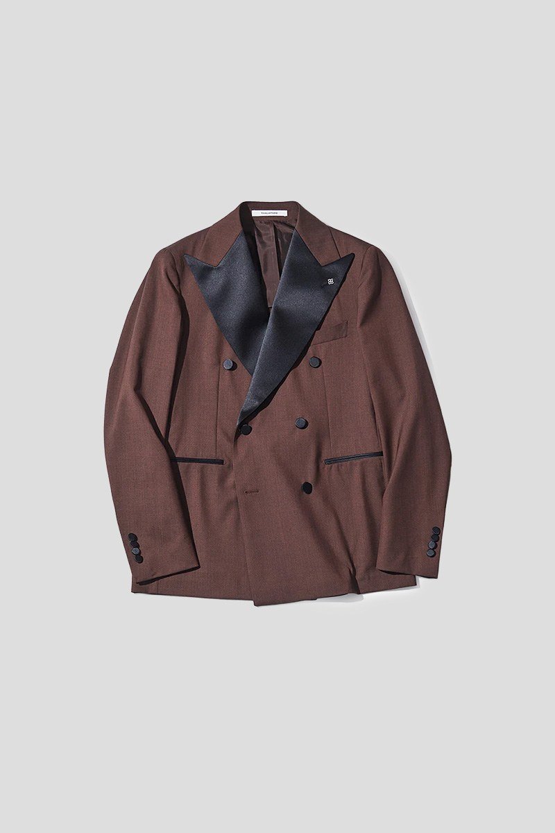 Ανδρικό-Καφέ-Double-Breasted-Tuxedo-Jacket-TAGLIATORE