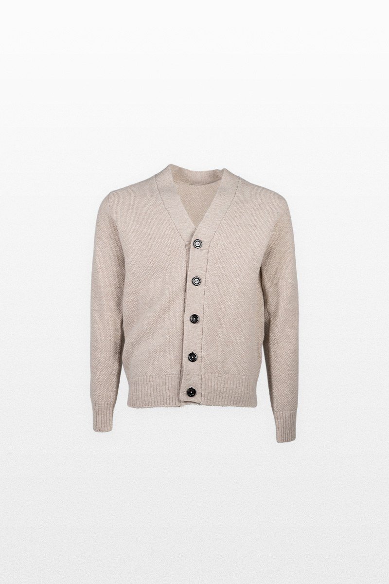 Ανδρικό-Καφέ-Knit-Cardigan-With-Buttons-39MASQ