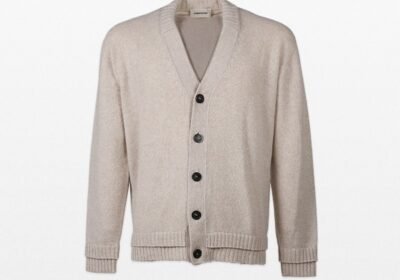 Ανδρικό-Καφέ-Knit-Cardigan-With-Buttons-ATOMO-FACTORY
