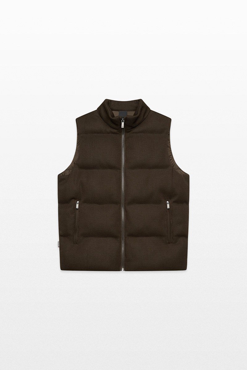 Ανδρικό-Καφέ-Knit-Sleeveless-Down-Jacket-UNITY